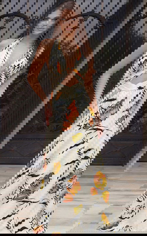 cut out sexy floral dress 48236